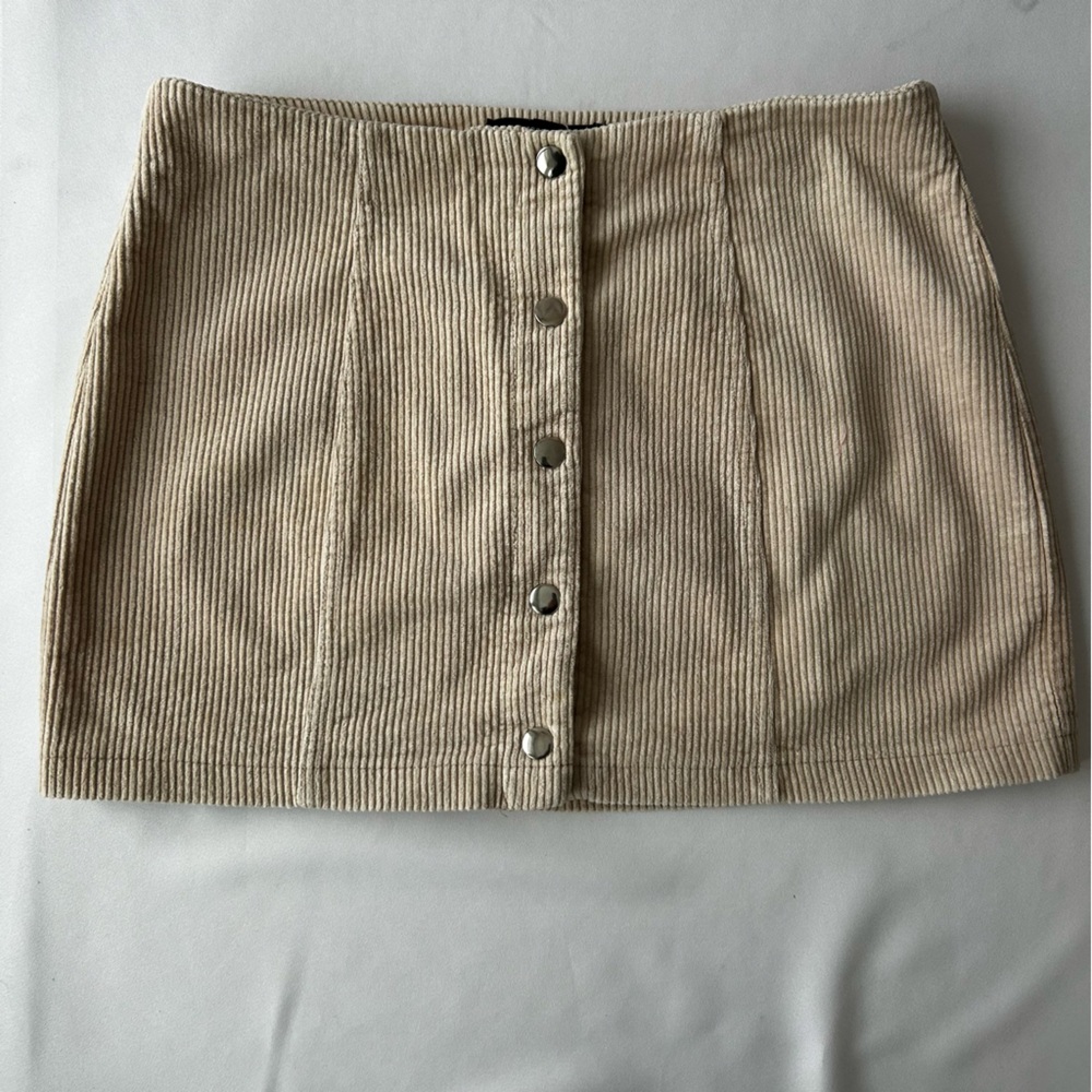 Forever 21 Tan Corduroy Mini Skirt